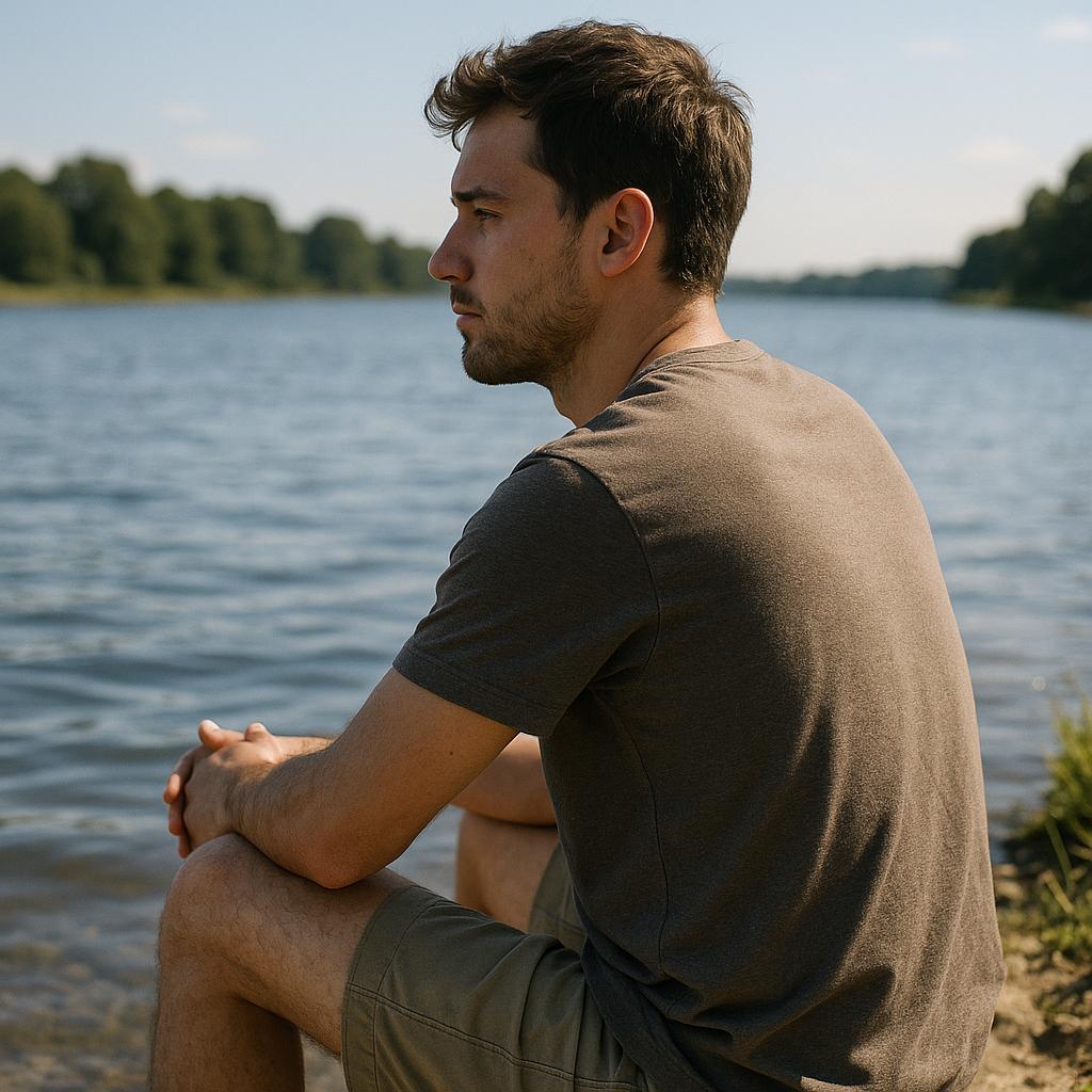 Redes Sociales AI image: create a image of an guy sitting at the water
{
"photorealisticStyle": {
"fundamentalPrincipl