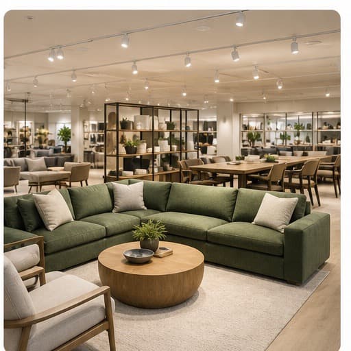 Furniture showroom catalog visual example