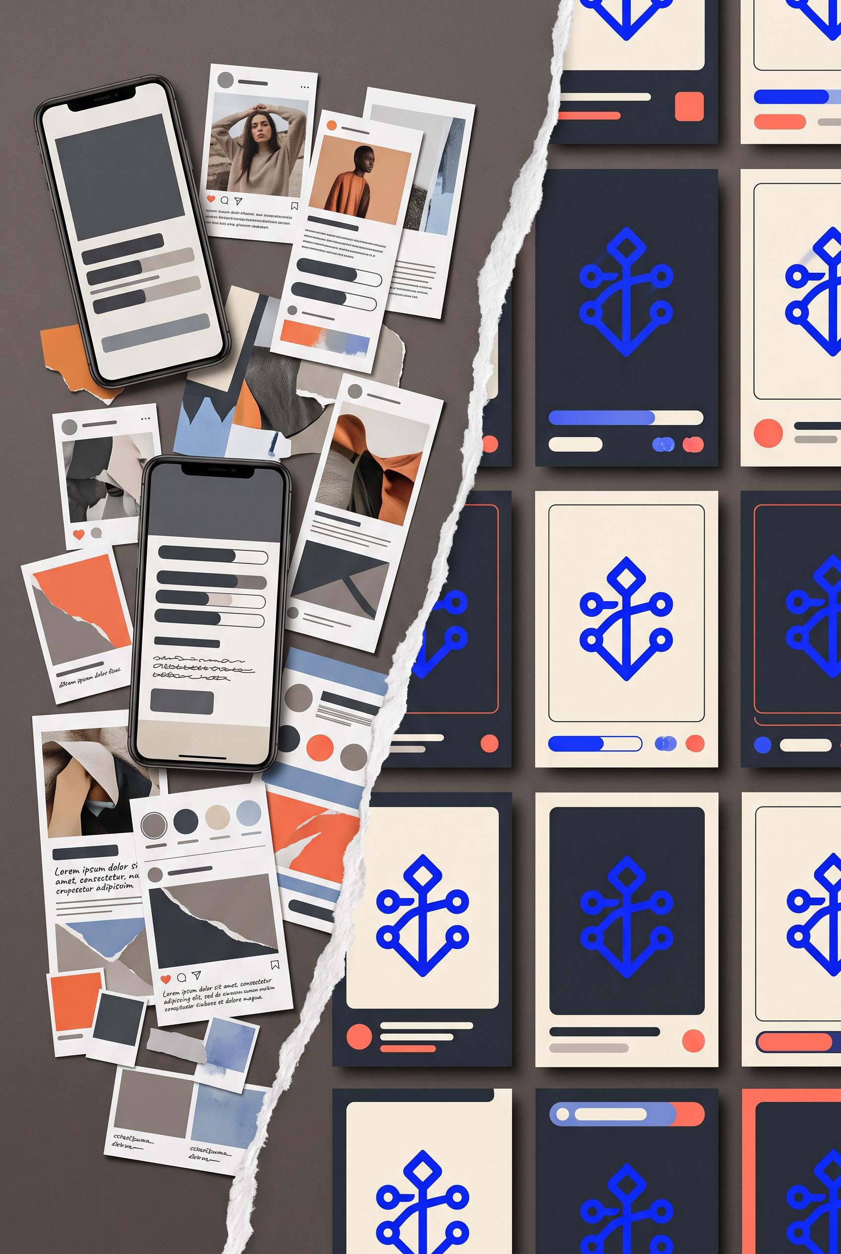AI-modified downstream concept visualization, vertical 2:3 Pinterest composition, commercial-quality
