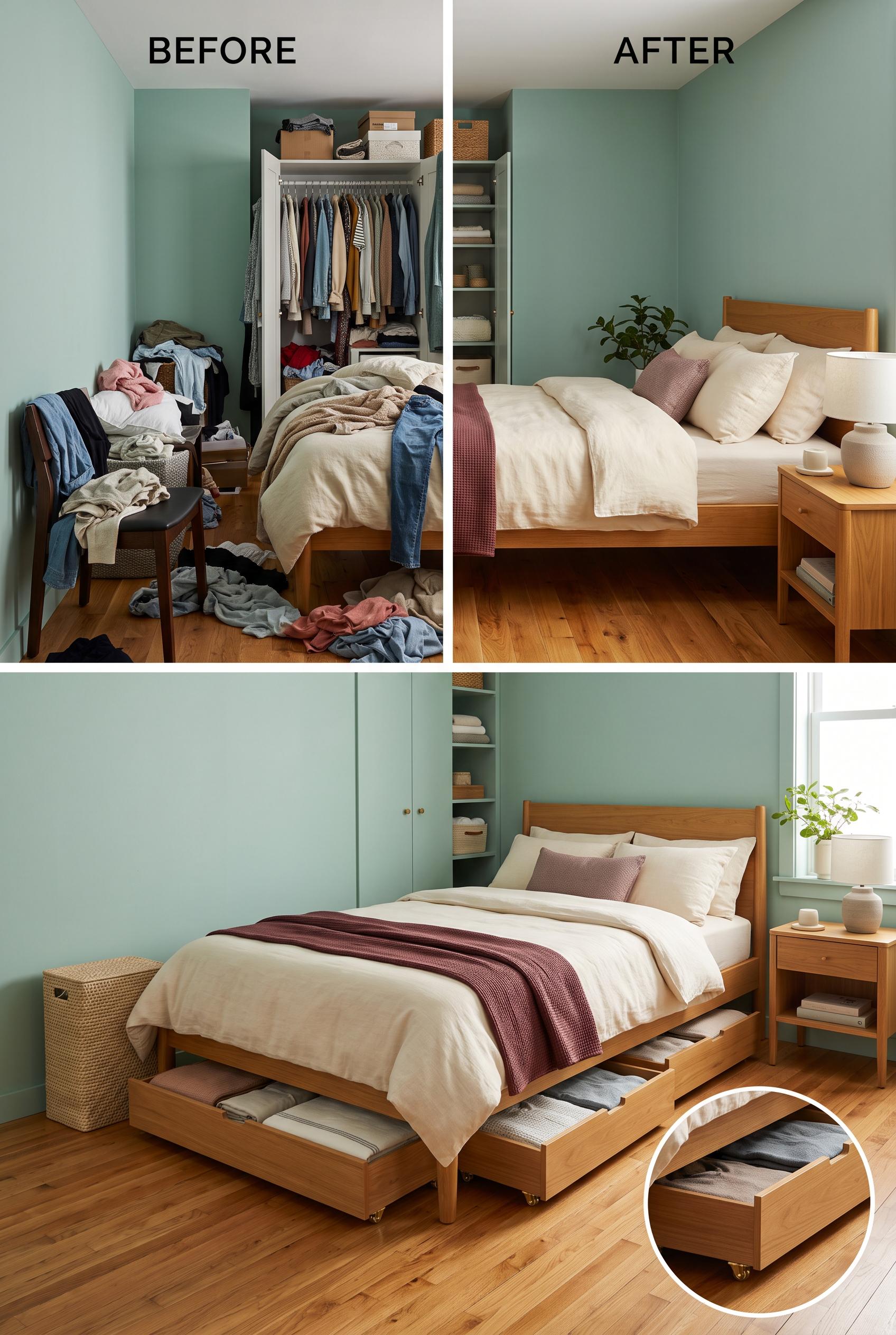 Create a commercial-quality interior design editorial image in a vertical 2:3 Pinterest composition.