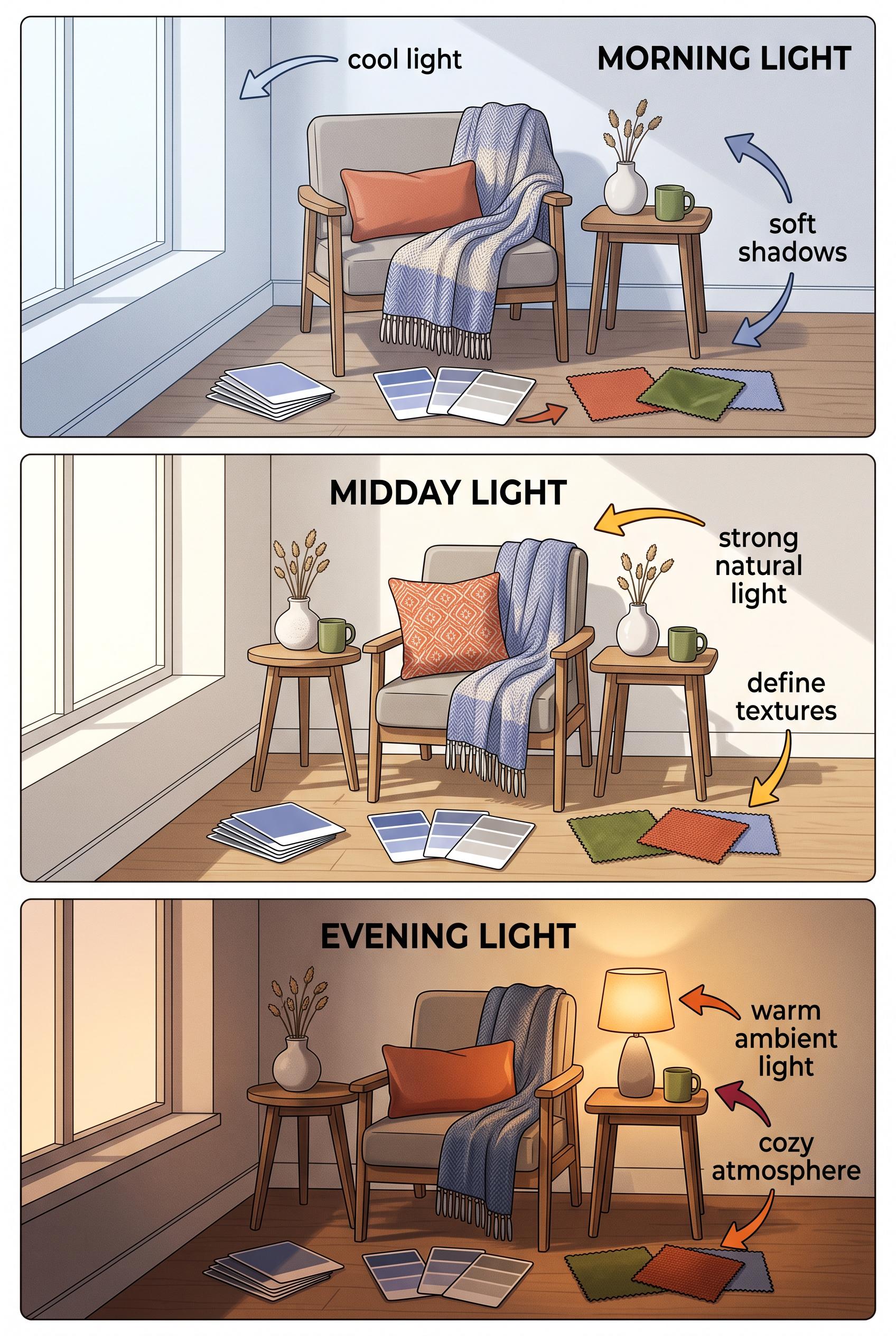 Create a commercial-quality educational interior styling graphic in a vertical 2:3 Pinterest composi