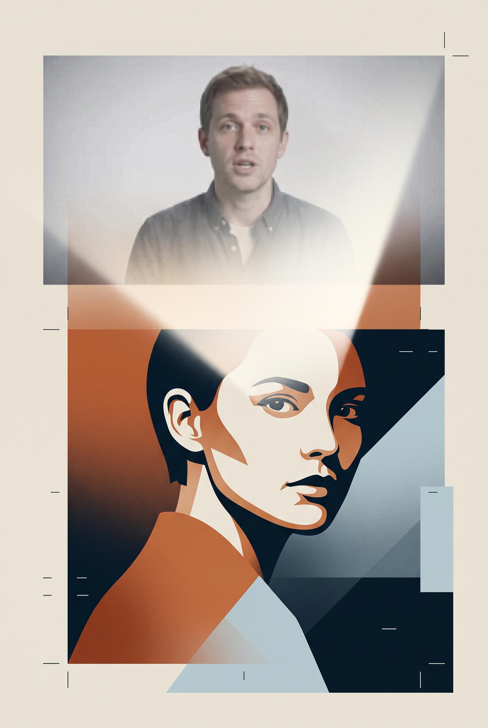 Vertical 2:3 Pinterest composition, commercial-quality art direction, a fictional creator thumbnail transfo...