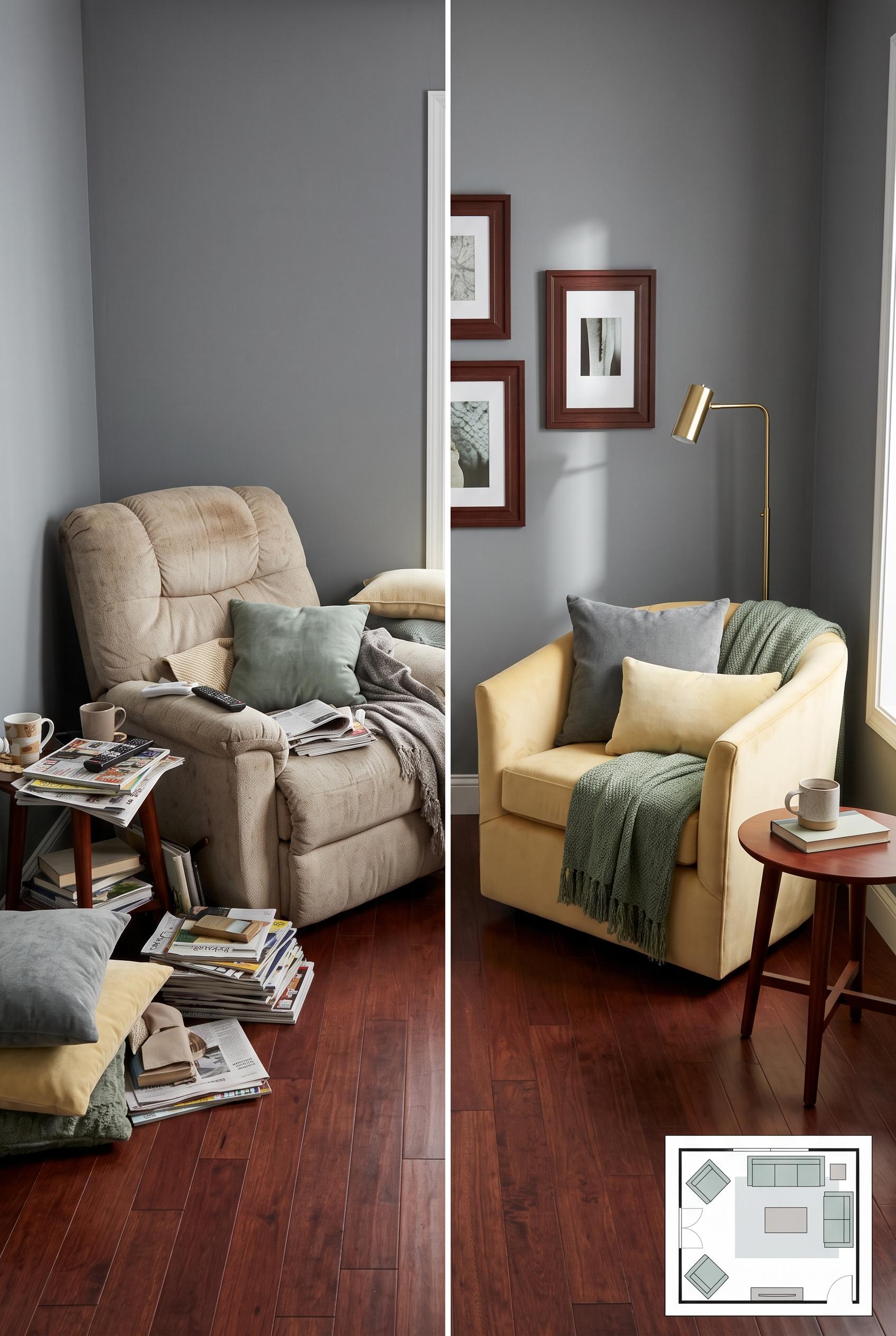 Create a commercial-quality interior editorial image in a vertical 2:3 Pinterest composition, using 