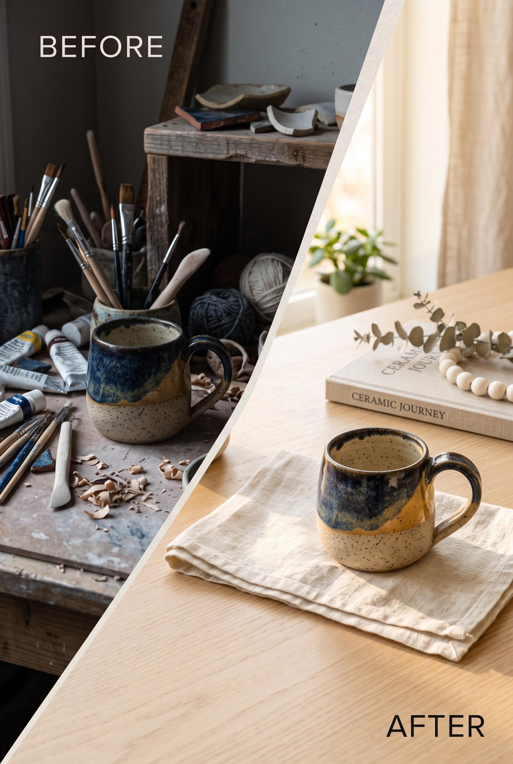 Create a commercial-quality vertical 2:3 Pinterest composition for an Etsy seller visual concept. Sh