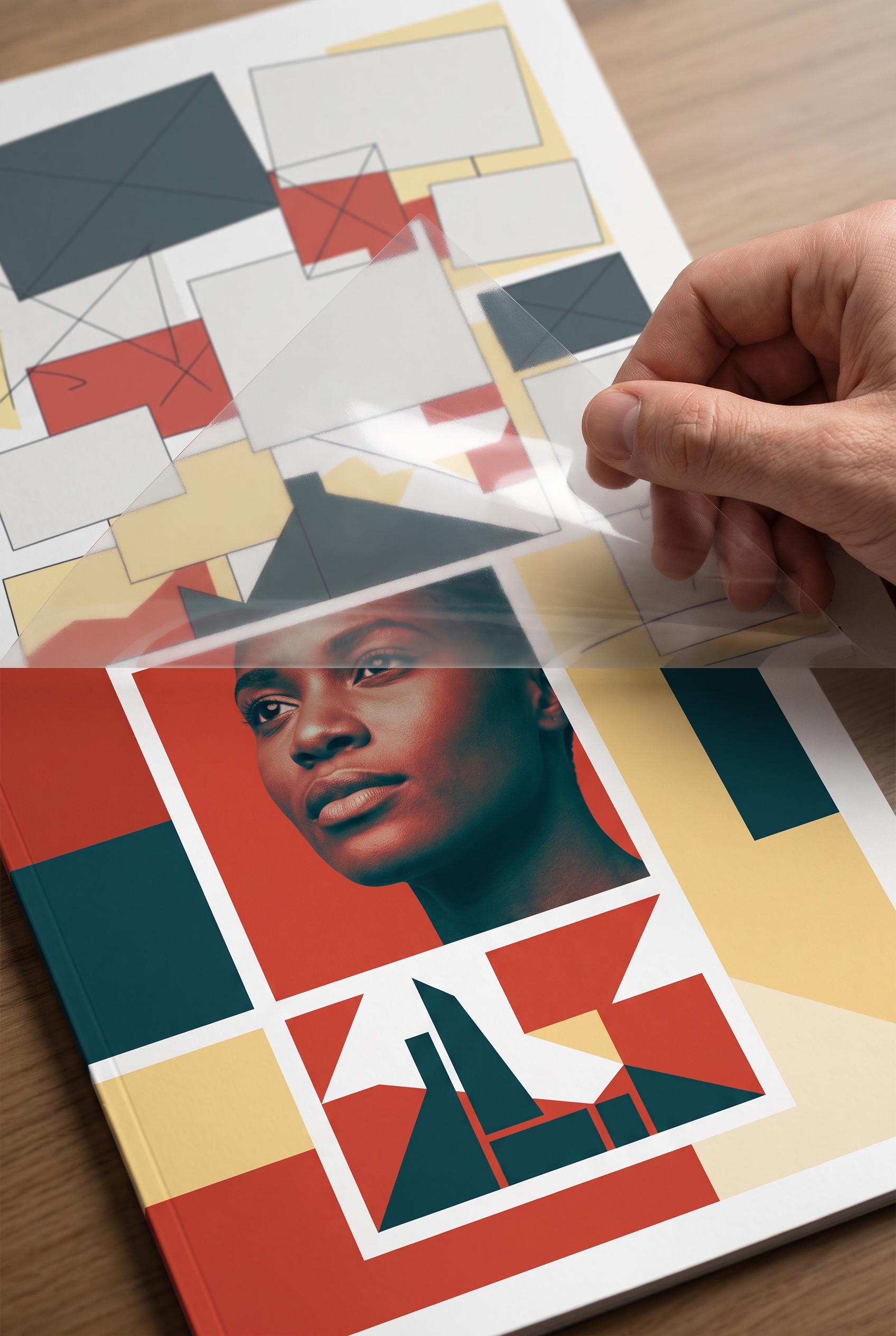 Create a commercial-quality editorial design case study in a vertical 2:3 Pinterest composition, showing a ...