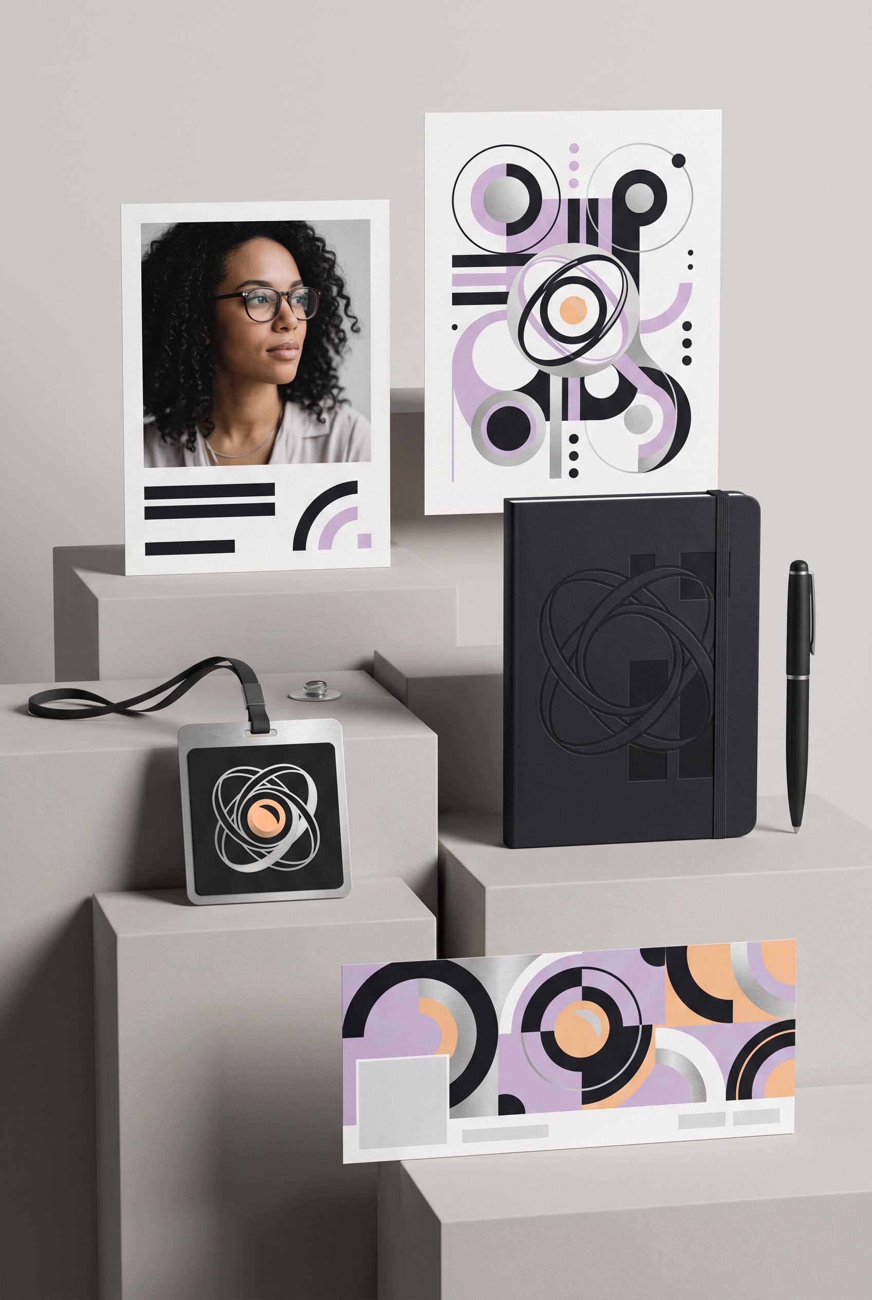 Create a commercial-quality vertical 2:3 Pinterest composition showcasing an inspirational personal brand i...