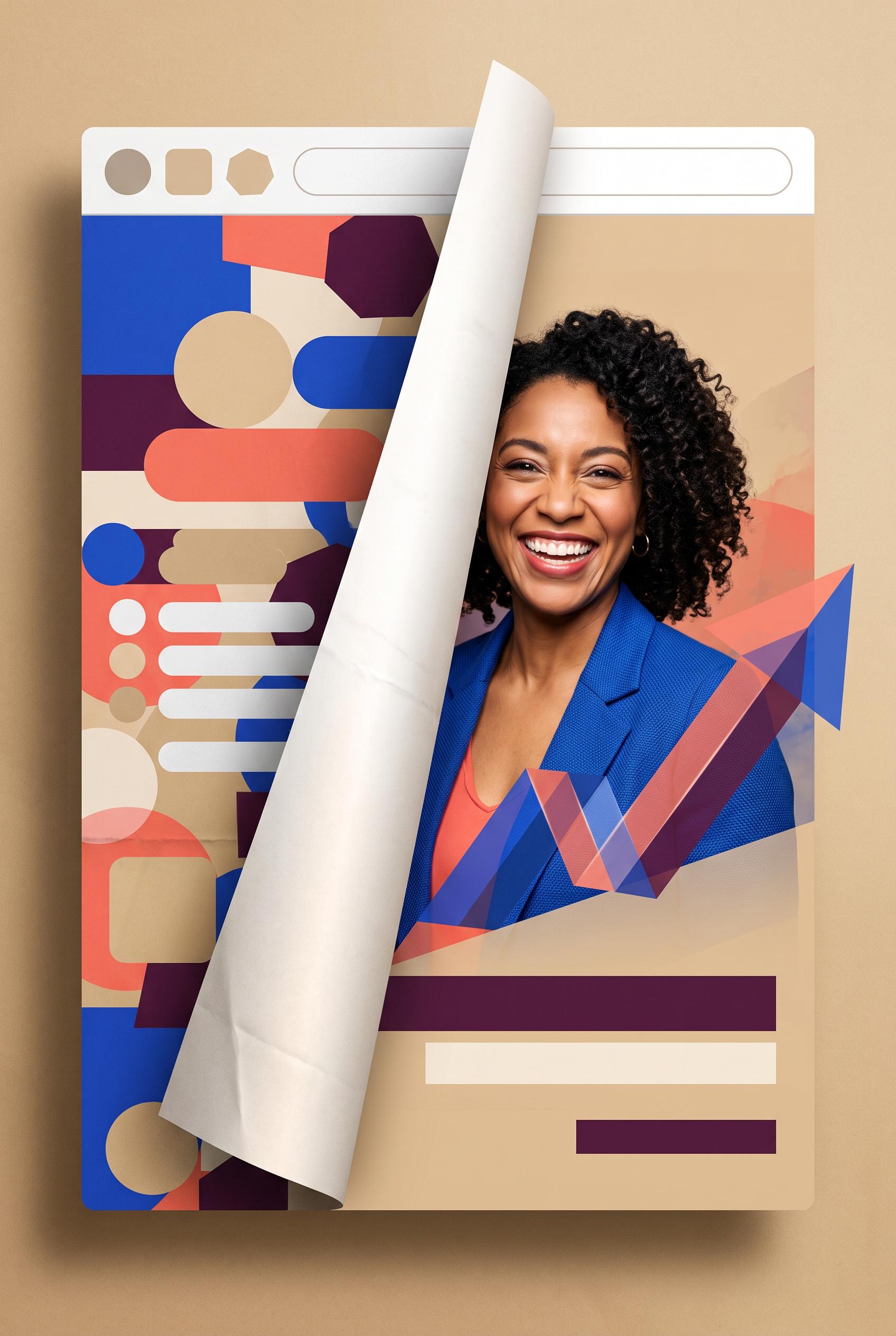 Create a commercial-quality vertical 2:3 Pinterest composition showing an editorial before-and-after
