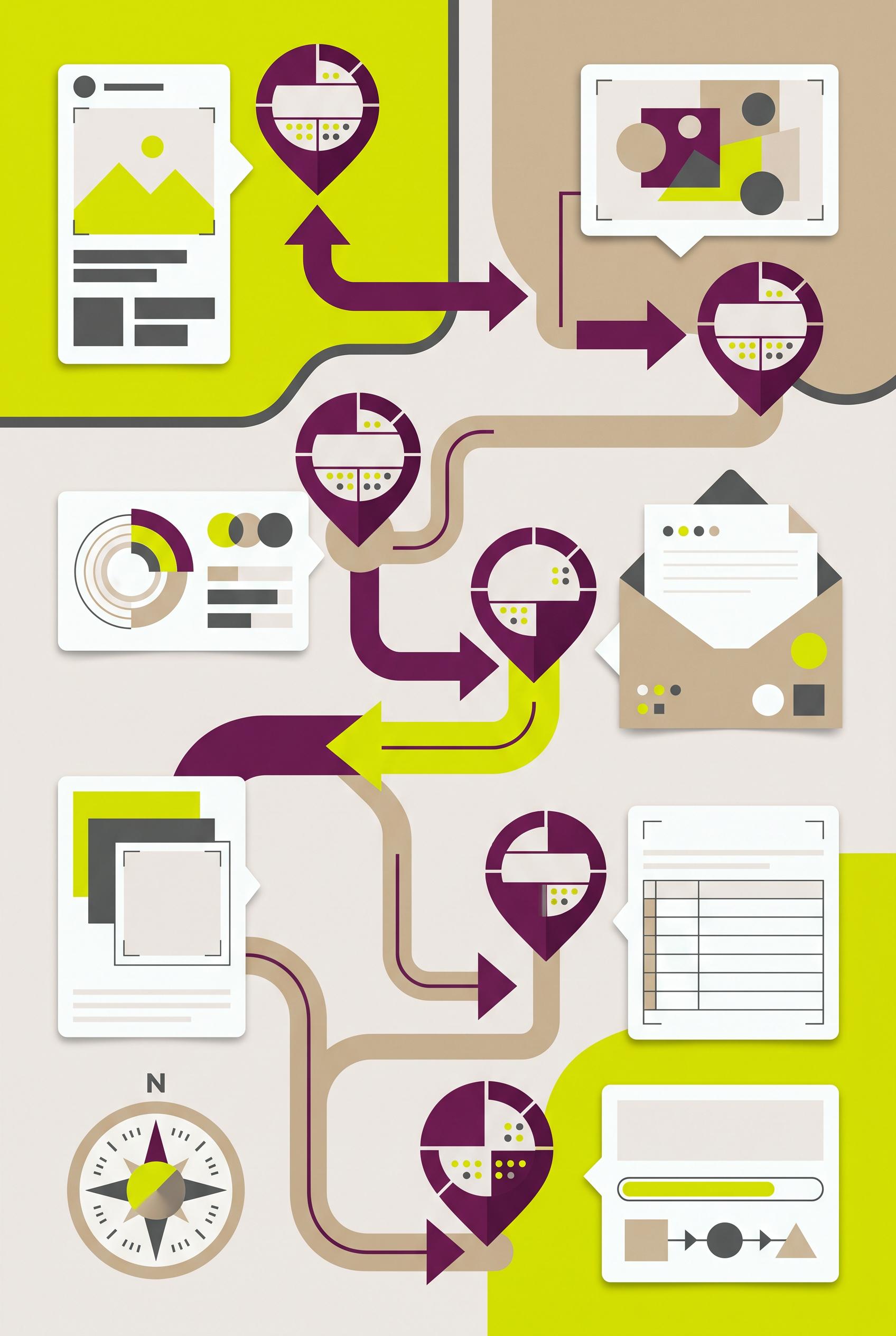 Create a commercial-quality vertical 2:3 Pinterest composition showing an educational seven-day crea