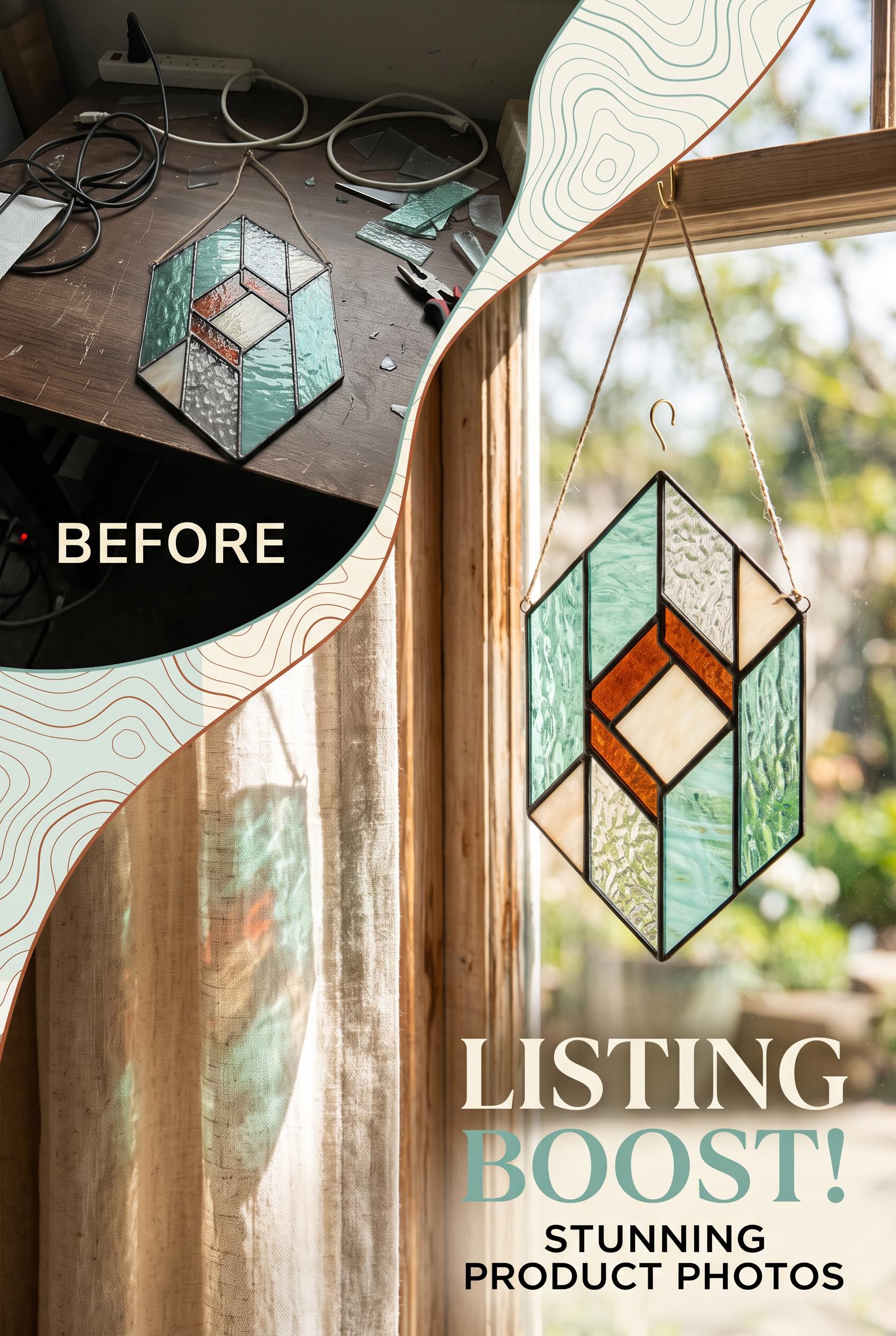 Create a commercial-quality Pinterest image in a vertical 2:3 composition showing a before-and-after