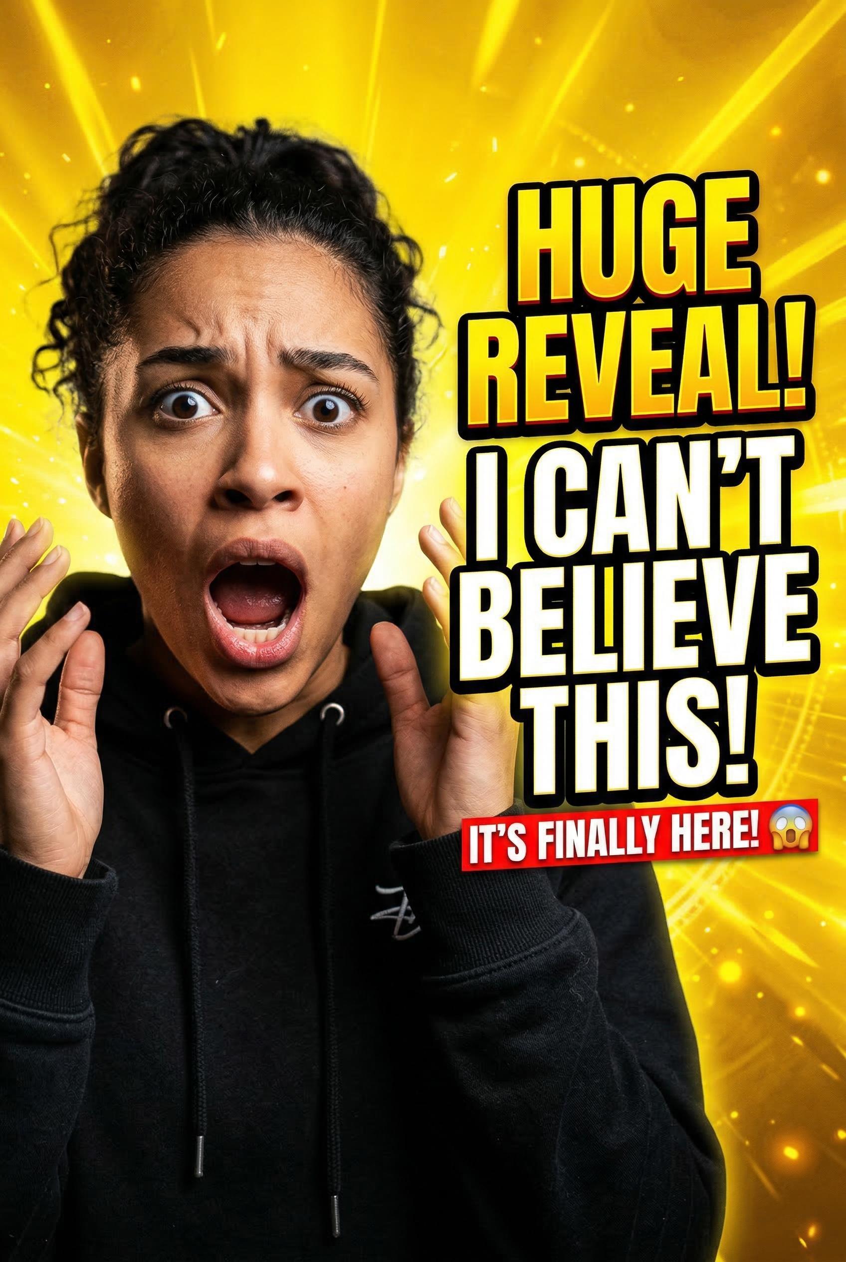 An eye-catching YouTube video thumbnail showing a dramatic reaction face expression with a bright yellow background, bol