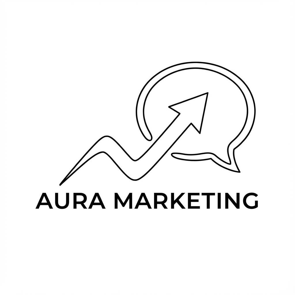 Ultra-minimalist digital marketing logo using single continuous line art, elegant thin strokes forming abstract growth c