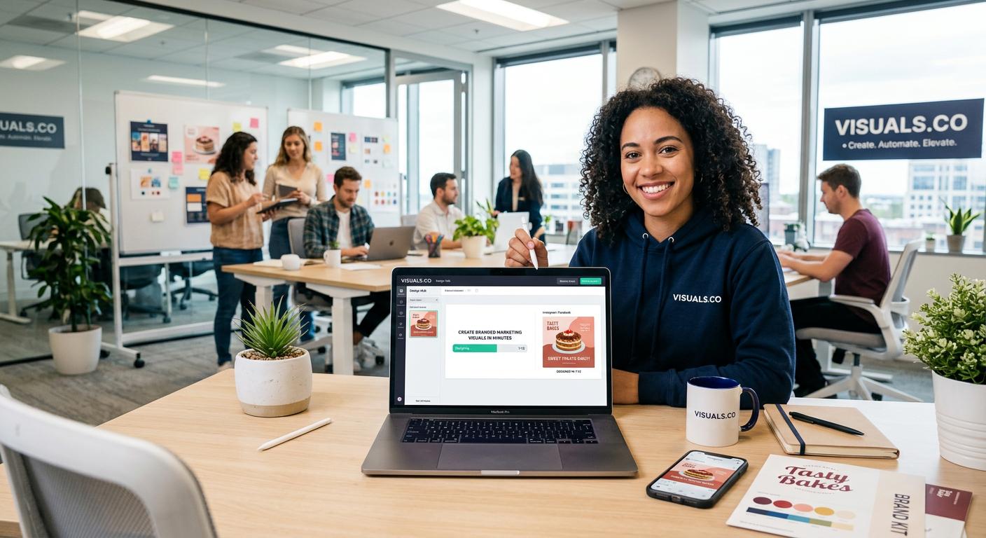 Create branded marketing visuals in minutes