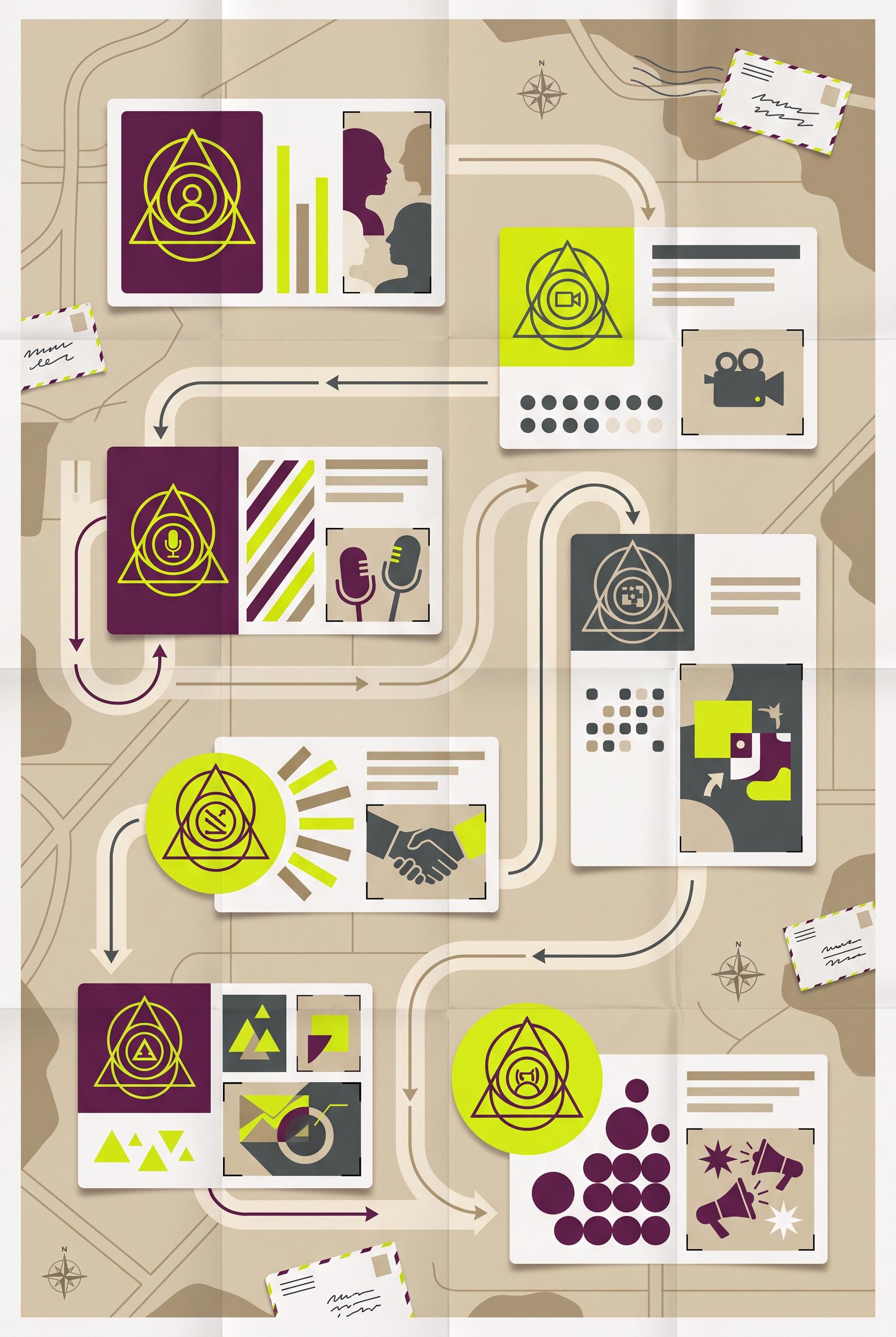 Create a commercial-quality vertical 2:3 Pinterest composition showing an educational seven-day crea