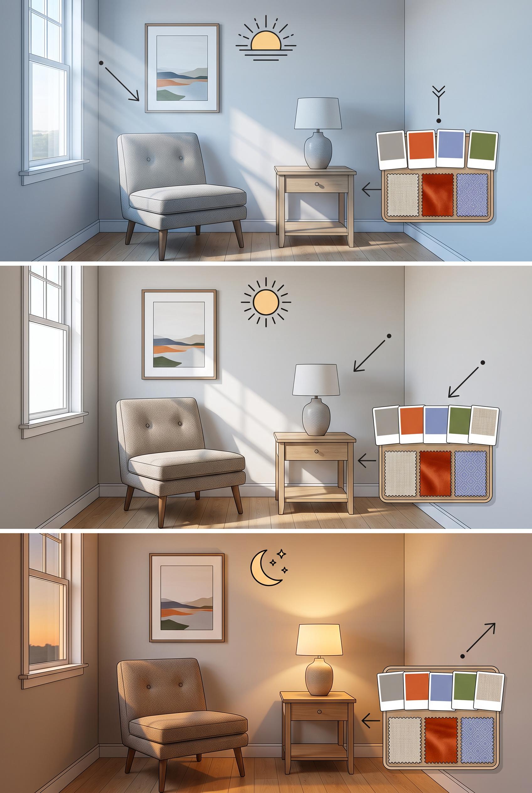 Create a commercial-quality educational interior styling graphic in a vertical 2:3 Pinterest composi