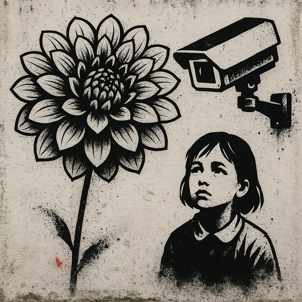 Banksy Street Art Style AI image: {
  "technique": {
    "speed": "efficient application",
    "method": "stencil-driven layering",
  