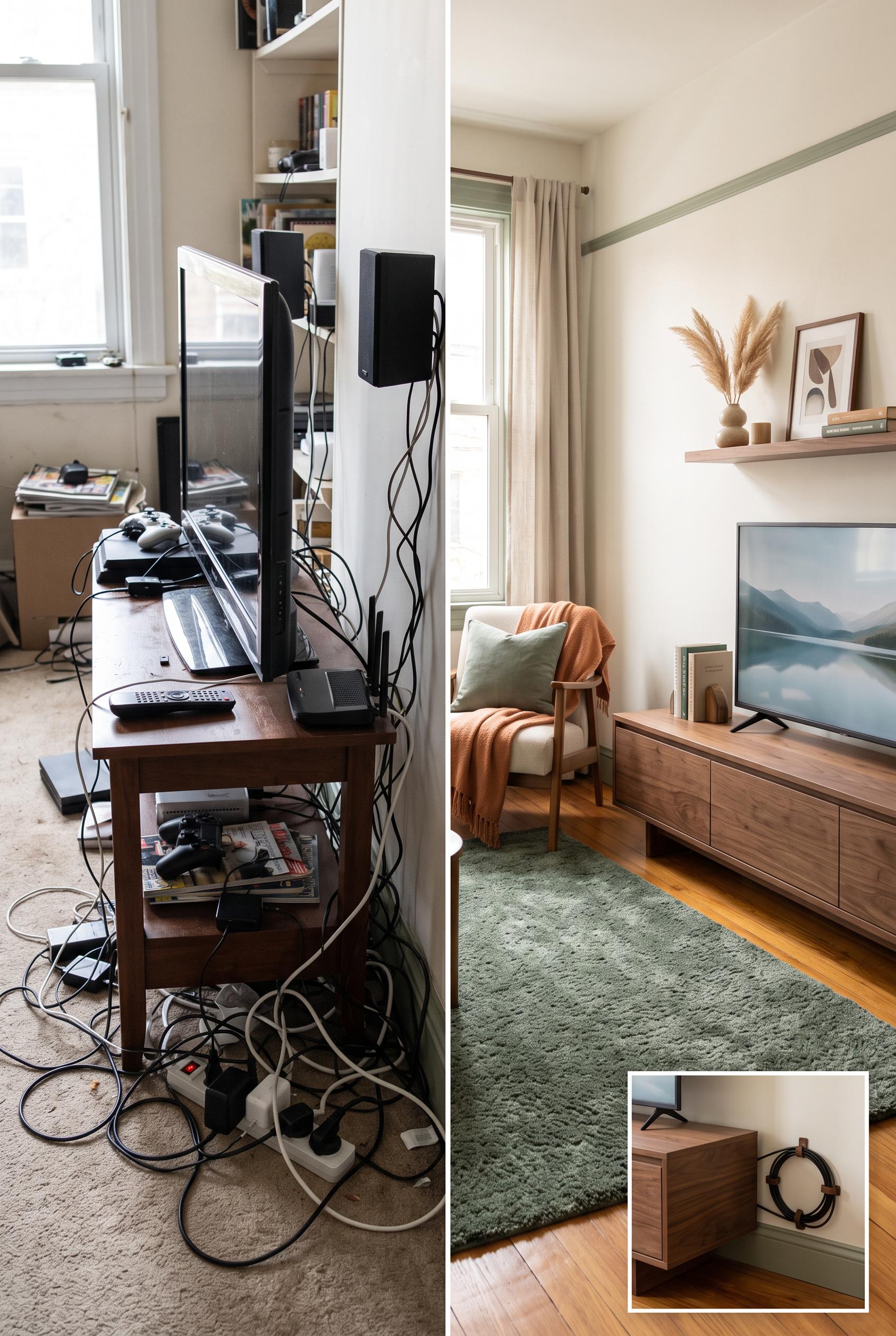 Create a commercial-quality interior design editorial image in a vertical 2:3 Pinterest composition.