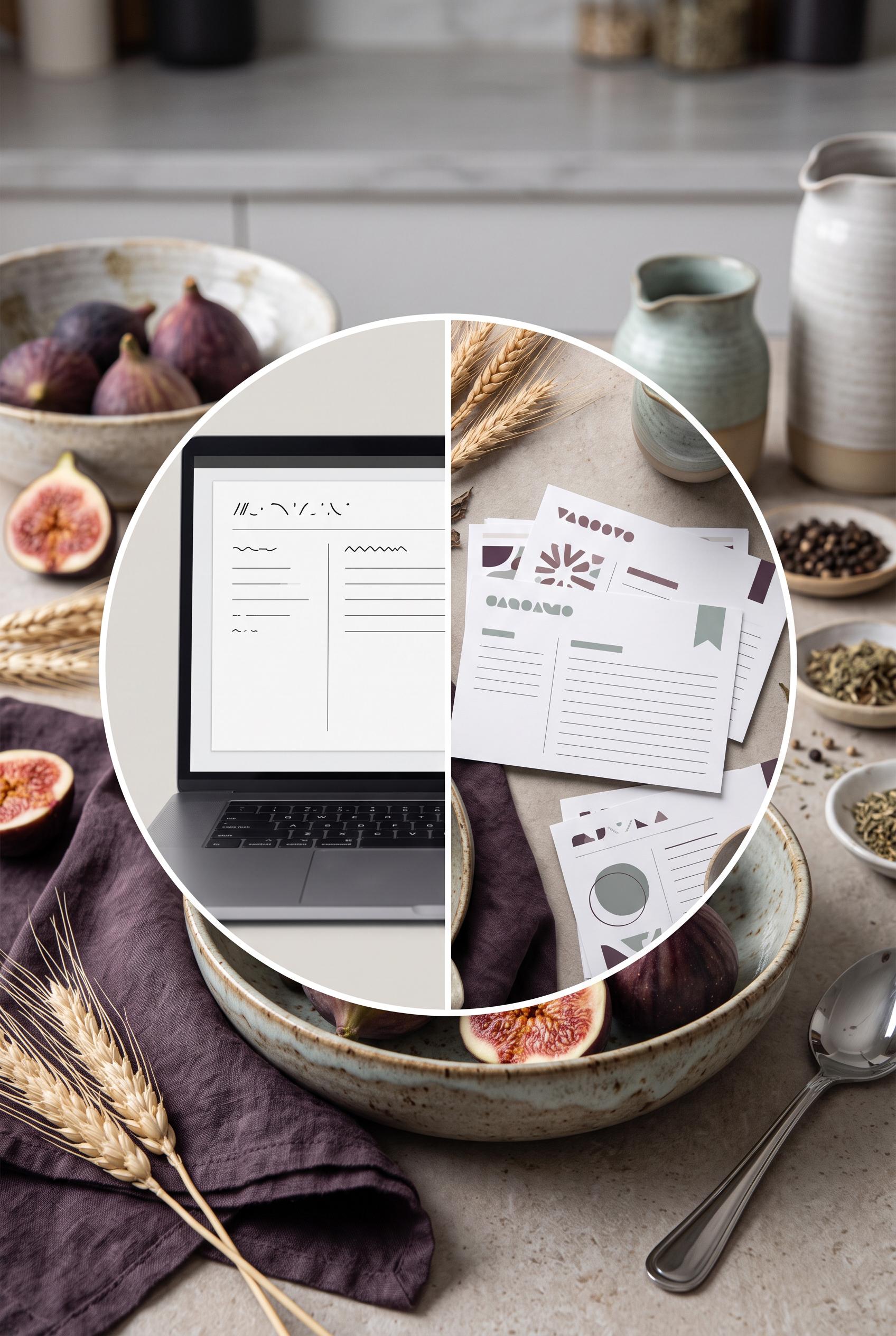 Create a vertical 2:3 Pinterest composition with commercial-quality art direction showing a circular