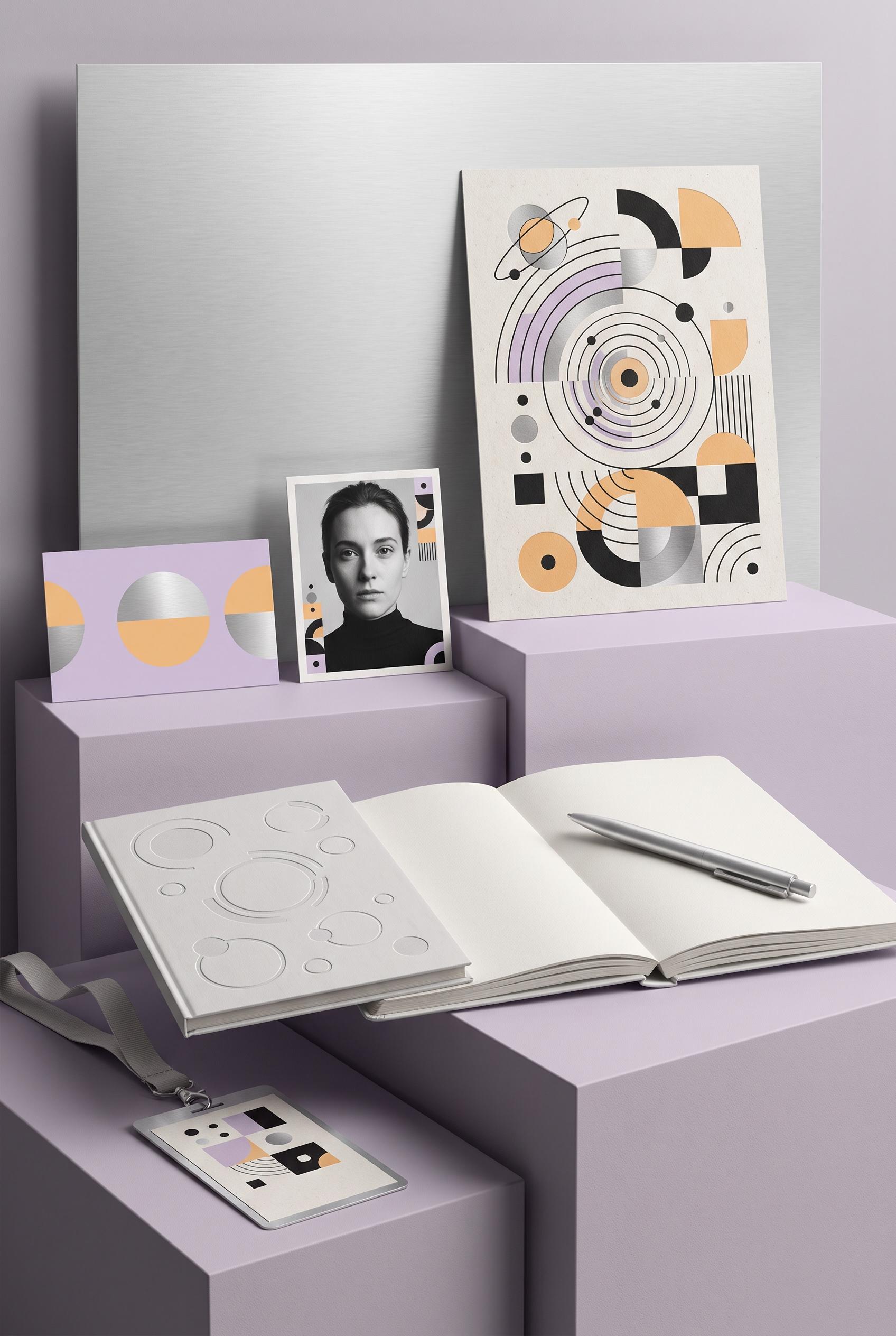 Create a commercial-quality vertical 2:3 Pinterest composition showcasing an inspirational personal brand i...