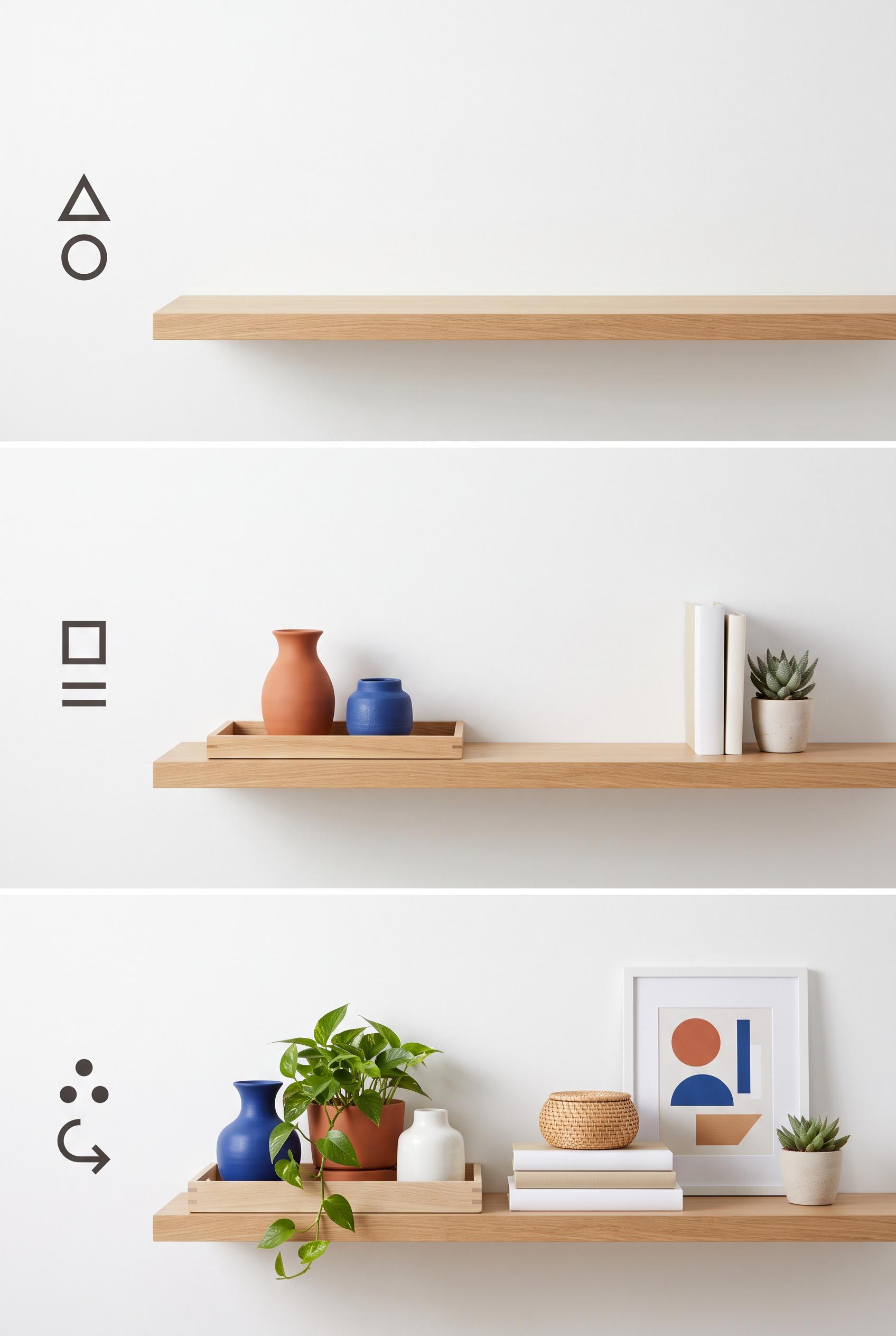 Create a commercial-quality interior styling educational graphic in a vertical 2:3 Pinterest composi