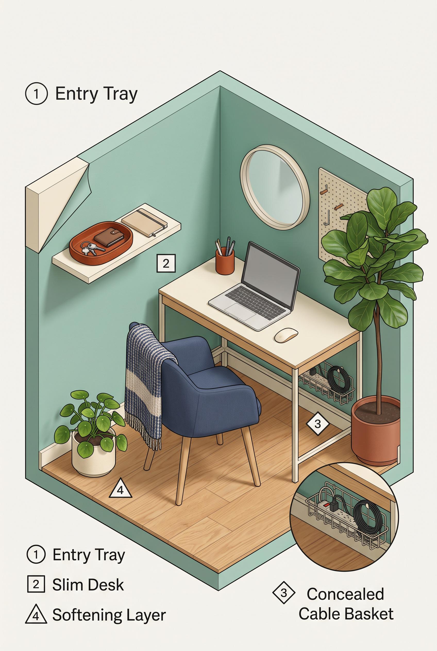 Create a commercial-quality educational interior styling graphic in a vertical 2:3 Pinterest composi
