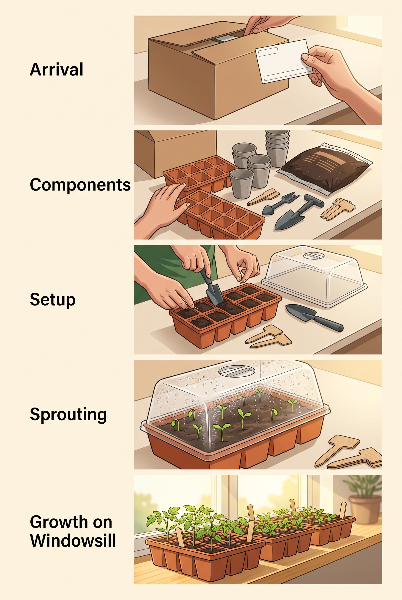 Create a commercial-quality vertical 2:3 Pinterest composition for an unbranded countertop seed-star