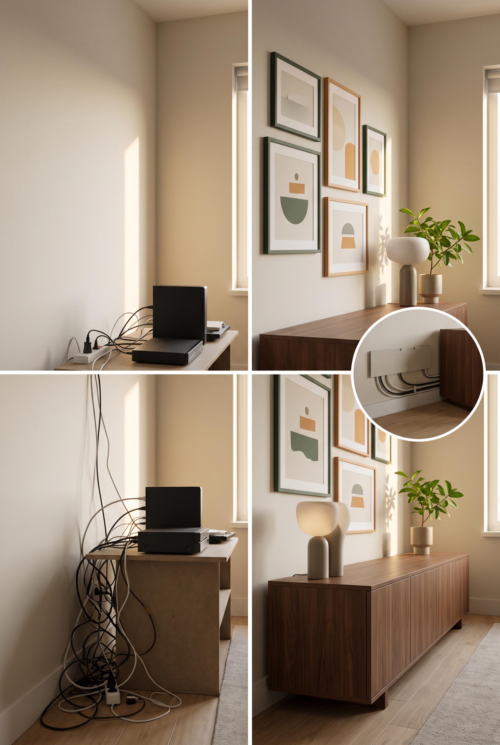 Create a commercial-quality interior design editorial image in a vertical 2:3 Pinterest composition.