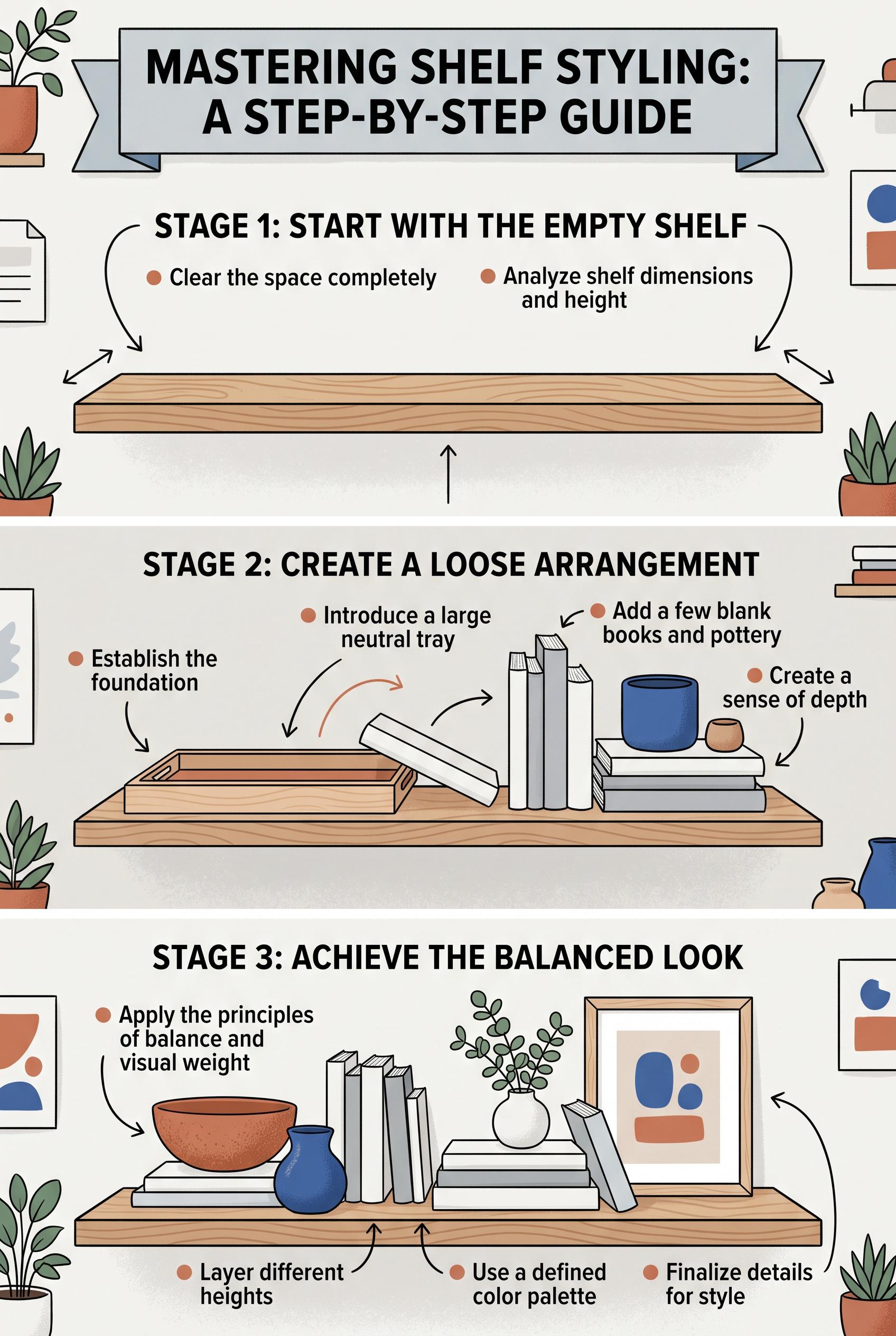 Create a commercial-quality interior styling educational graphic in a vertical 2:3 Pinterest composi