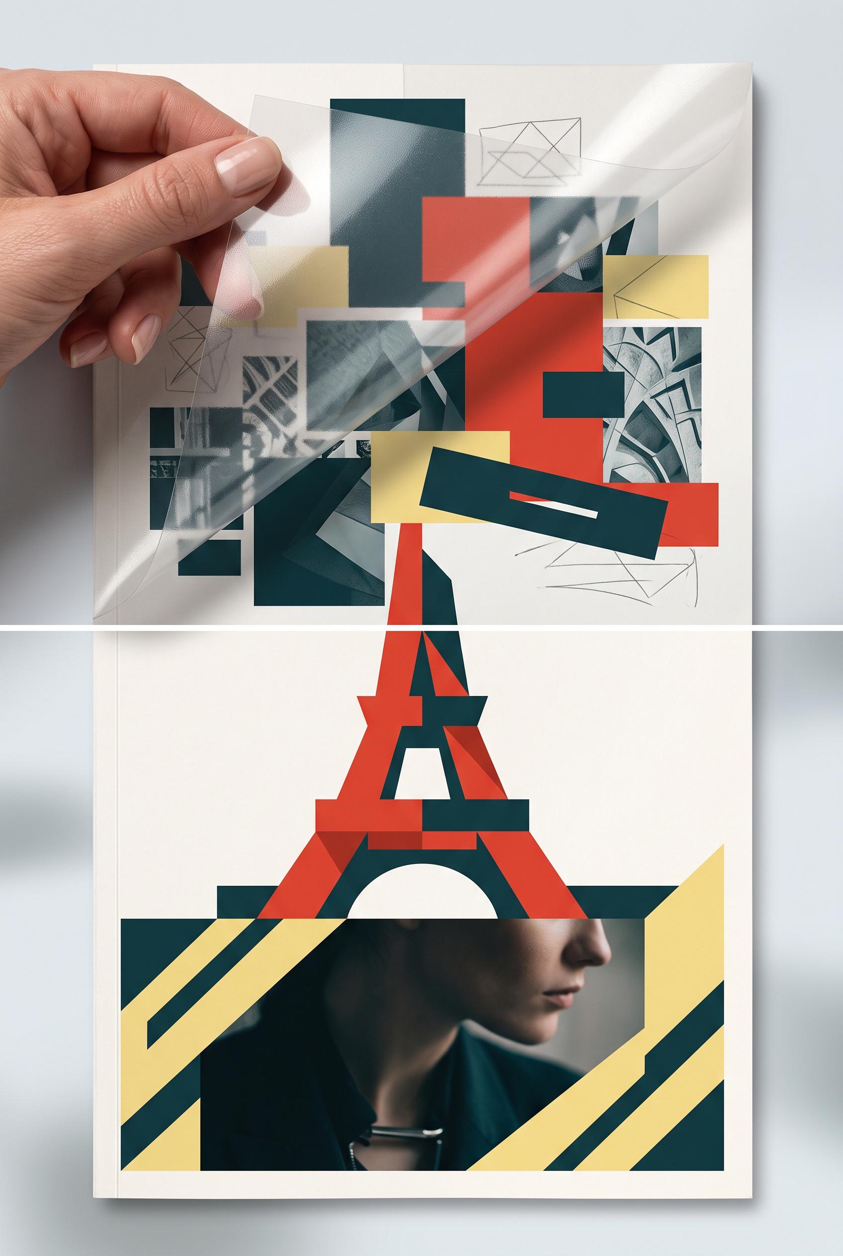 Create a commercial-quality editorial design case study in a vertical 2:3 Pinterest composition, showing a ...