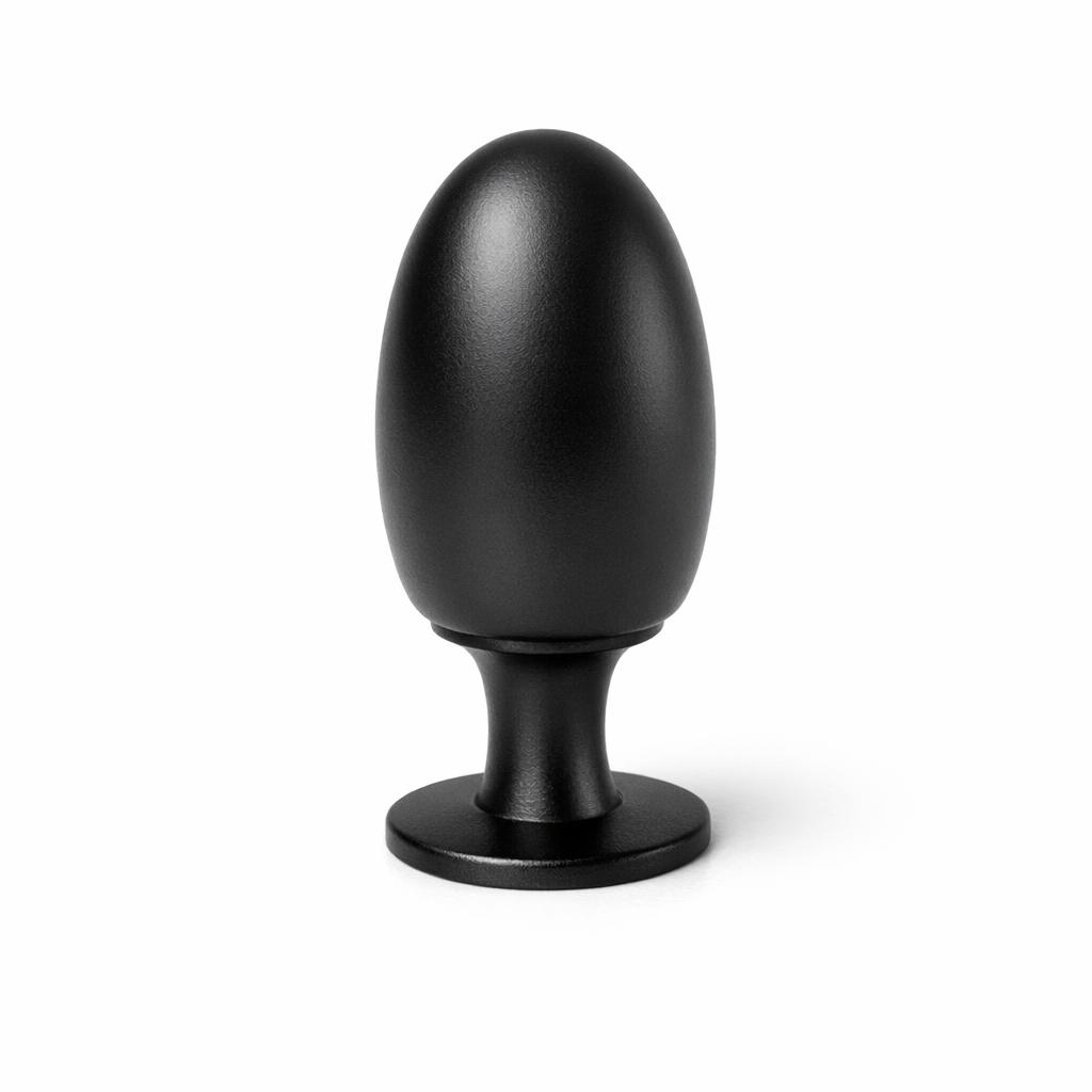 Commercial product photograph. A single residential cabinet knob. Smooth surface texture. Round Knob shape....