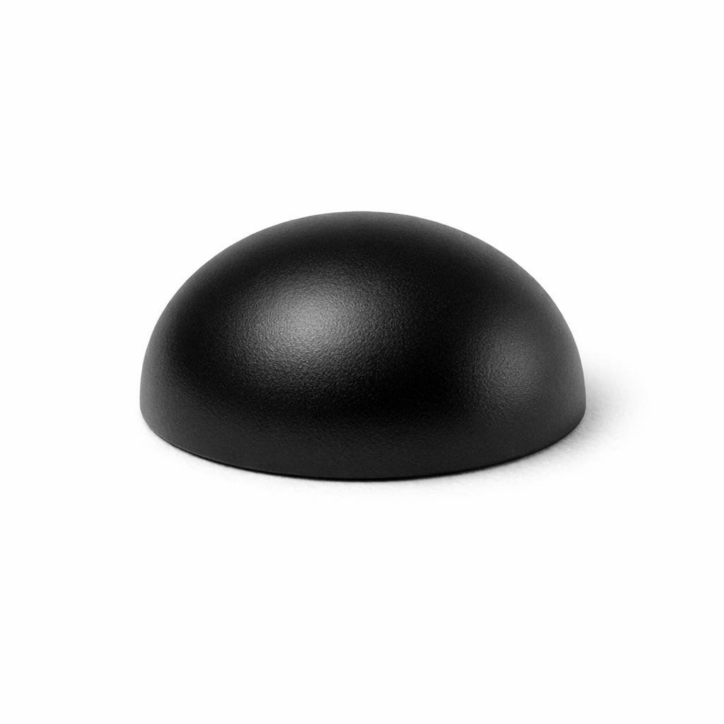 Commercial product photograph. A single residential cabinet knob. Smooth surface texture. Round Knob shape....