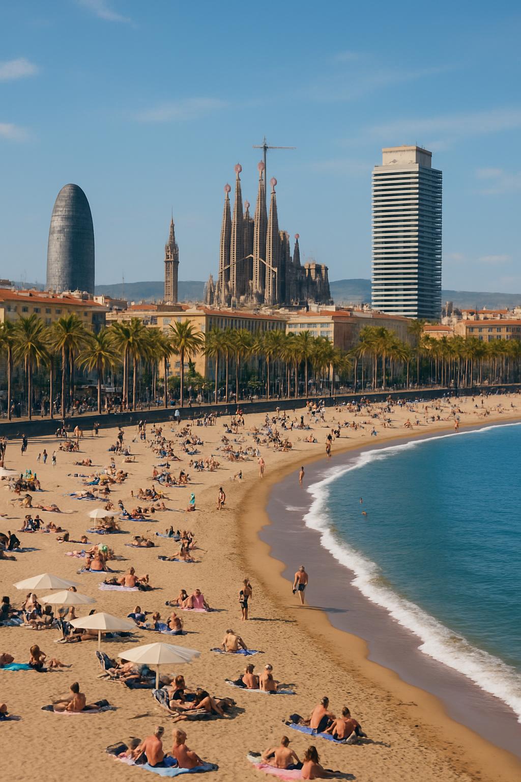 a beach in barcelona 