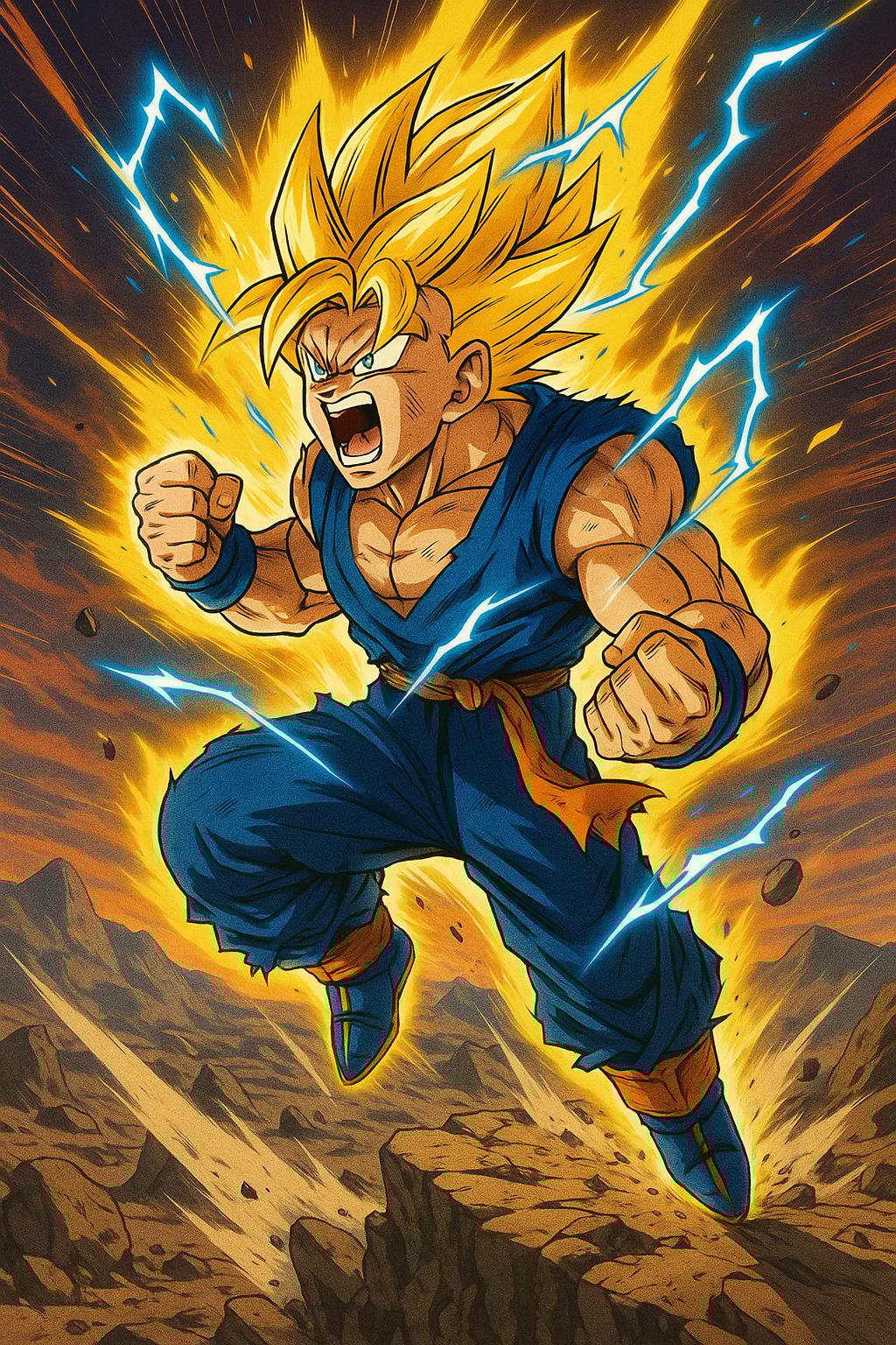 A warrior standing on a mountain